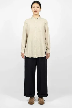 Rounded Collar Shirt Natural