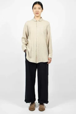 Rounded Collar Shirt Natural