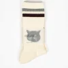 Rs-277 Cat Socks Wine