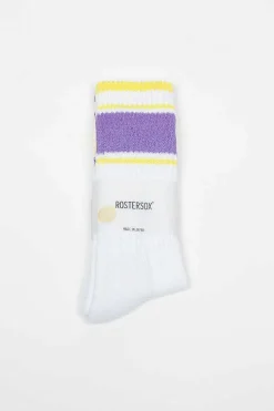 Rs-219 Stripe Socks Purple