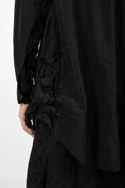 Ruffle Gusset Shirt Black