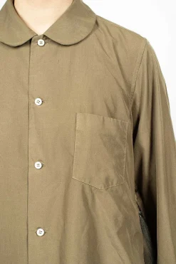 Ruffle Gusset Shirt Khaki