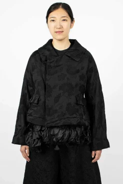 Ruffle Hem Floral Jacket