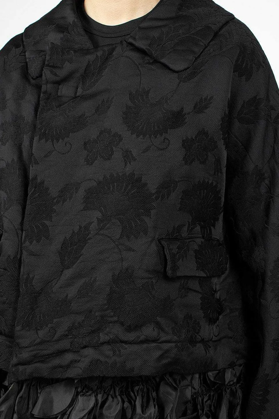 Ruffle Hem Floral Jacket