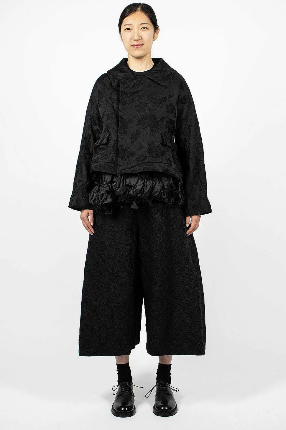 Ruffle Hem Floral Jacket