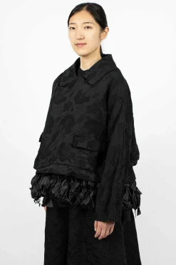 Ruffle Hem Floral Jacket
