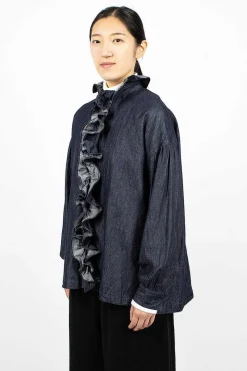 Ruffle Shirt 6.5Oz Denim