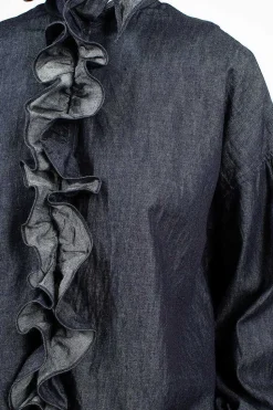 Ruffle Shirt 6.5Oz Denim