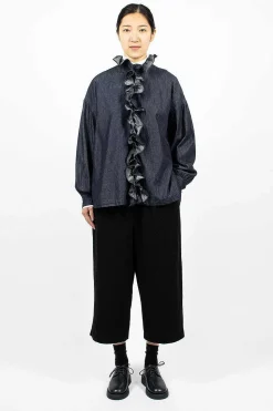 Ruffle Shirt 6.5Oz Denim