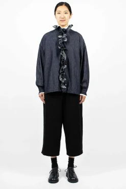 Ruffle Shirt 6.5Oz Denim