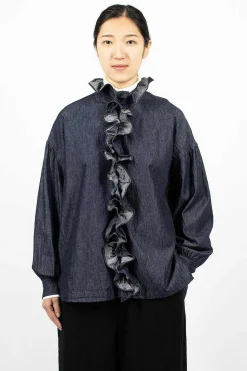 Ruffle Shirt 6.5Oz Denim