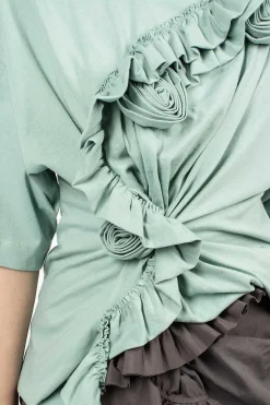 Ruffle T-Shirt Light Blue