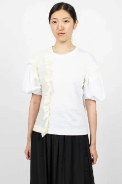 Ruffle T-Shirt White