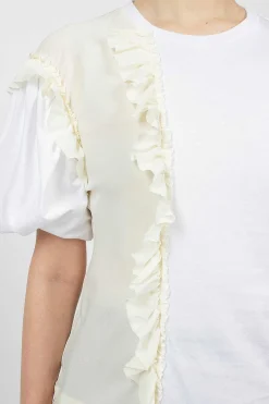 Ruffle T-Shirt White