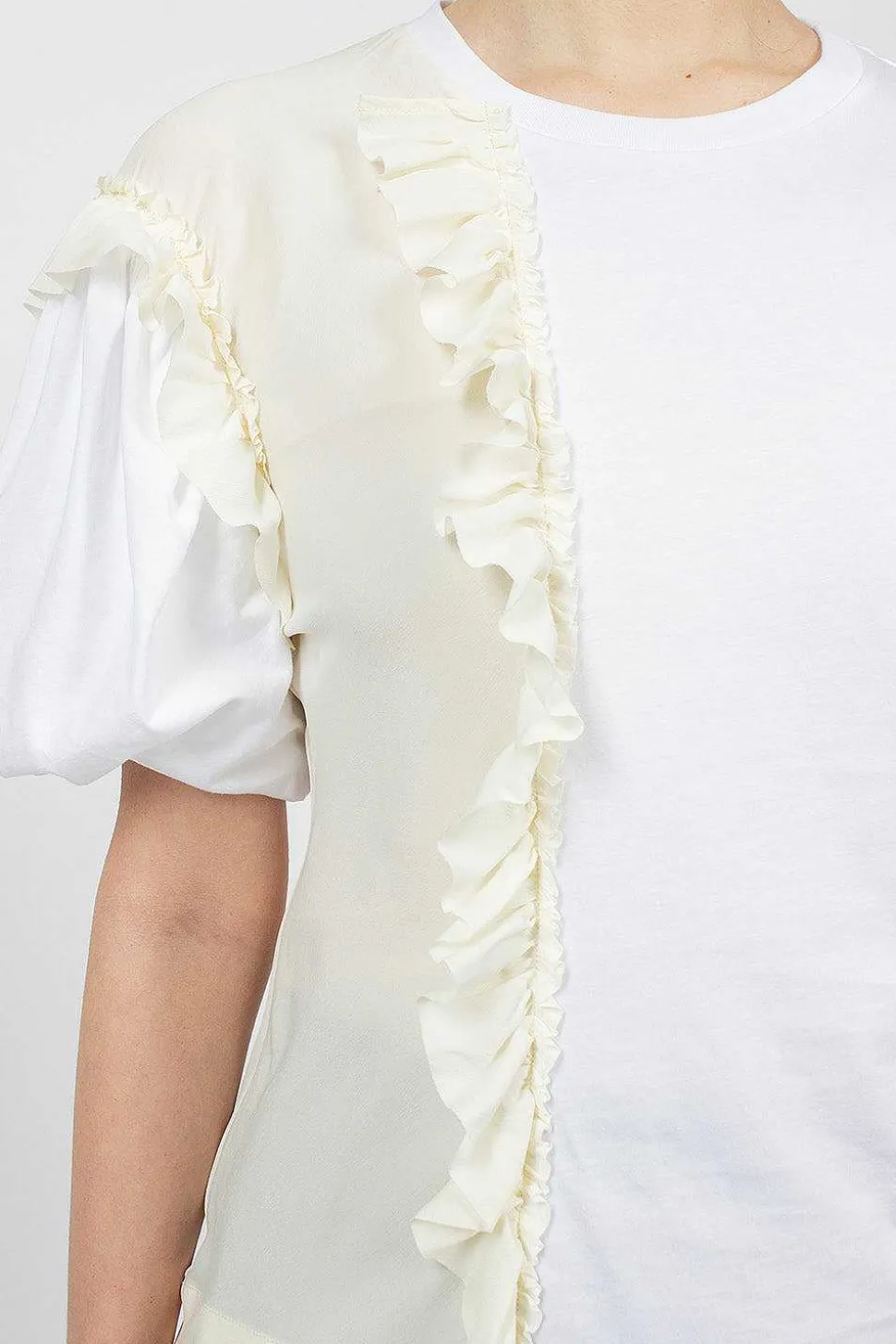 Ruffle T-Shirt White