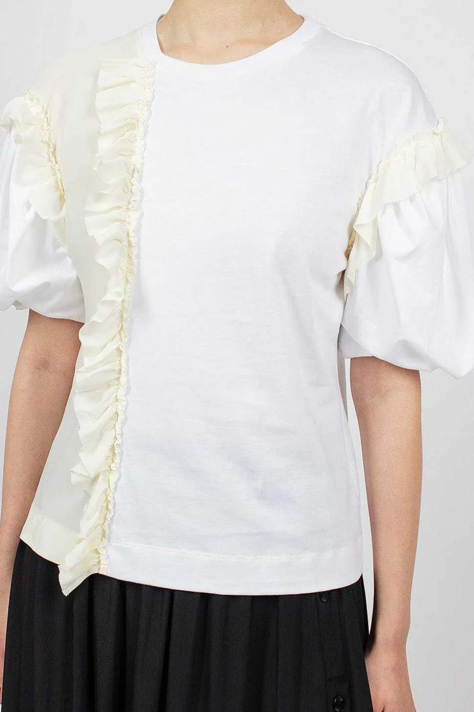 Ruffle T-Shirt White