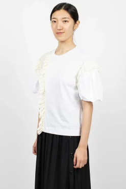 Ruffle T-Shirt White