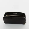 Sa0111 Classic Compartment Leather Purse Black