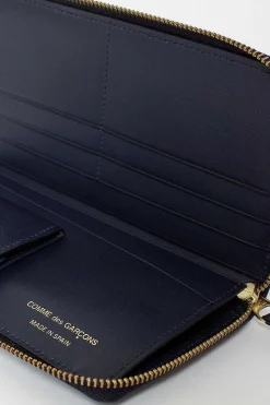 Sa0110 Classic Leather Purse Navy
