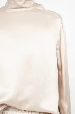 Satin Blouse Pebble Beige