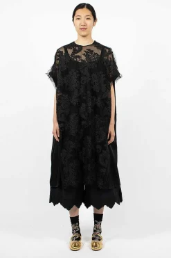 Satin Panel T-Shirt Dress