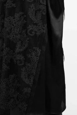 Satin Panel T-Shirt Dress