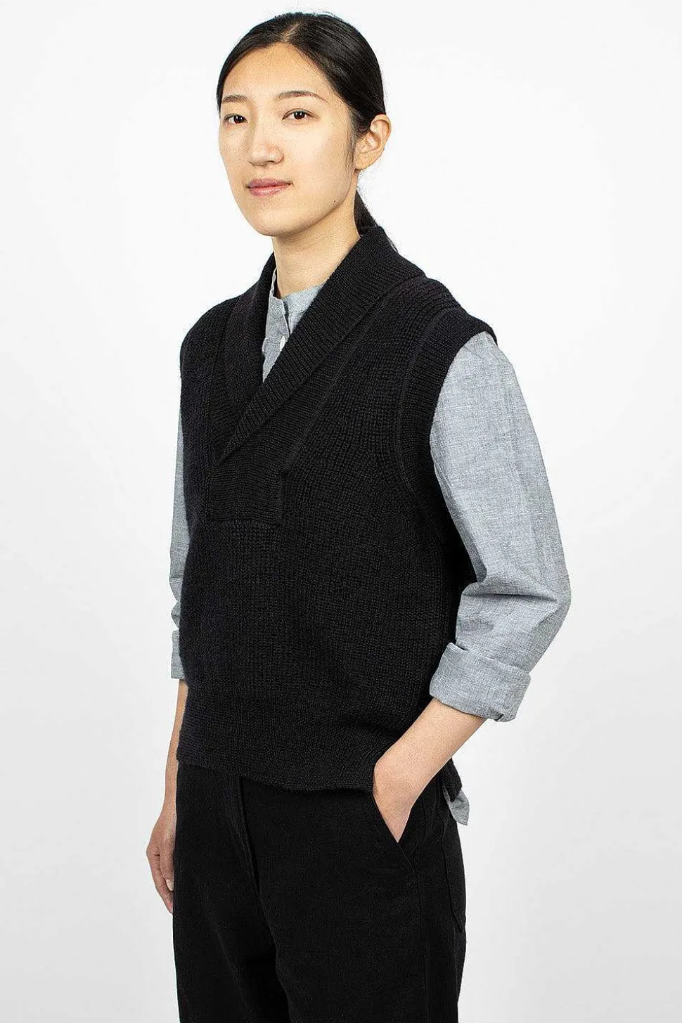 Shawl Collar Slipover Ink