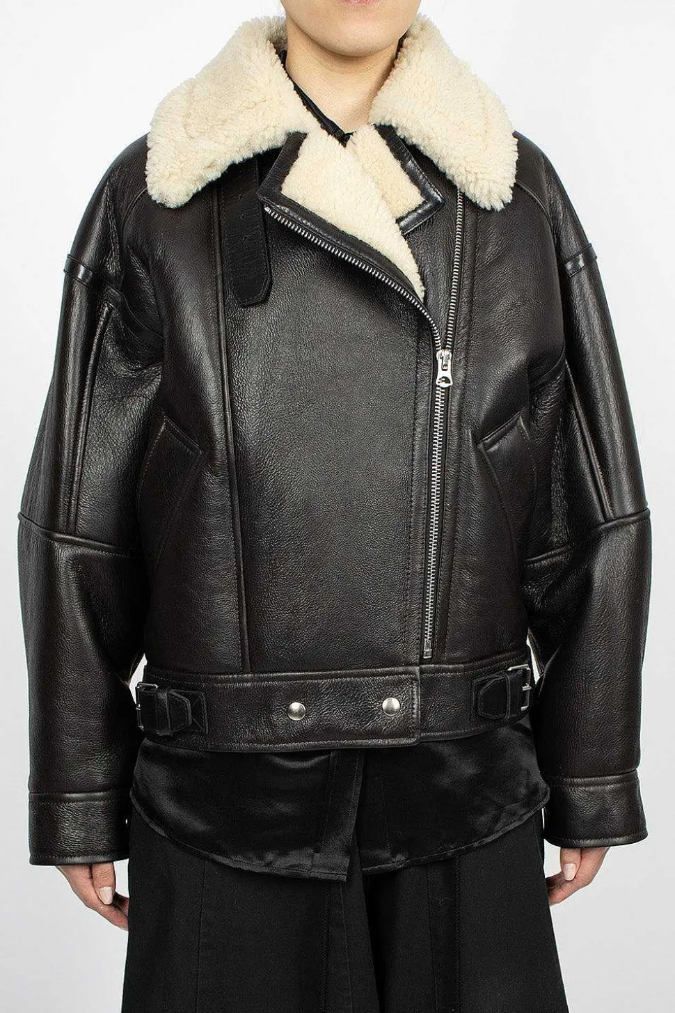 Shearling Jacket Dark Brown