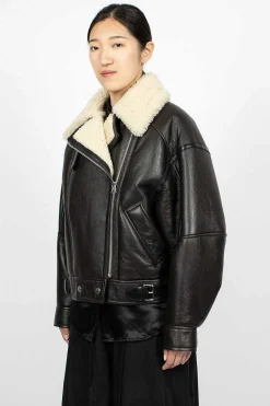 Shearling Jacket Dark Brown