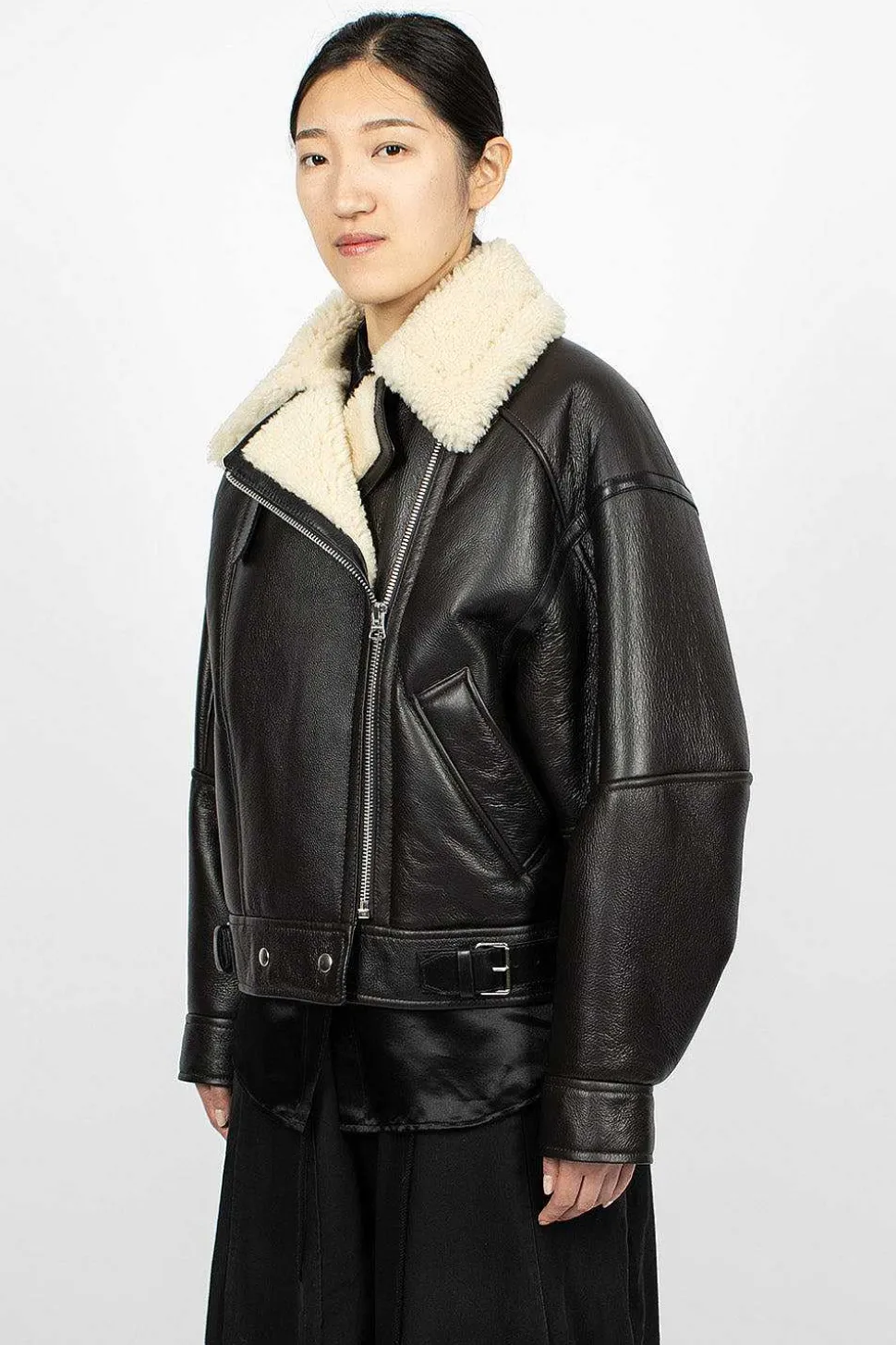 Shearling Jacket Dark Brown