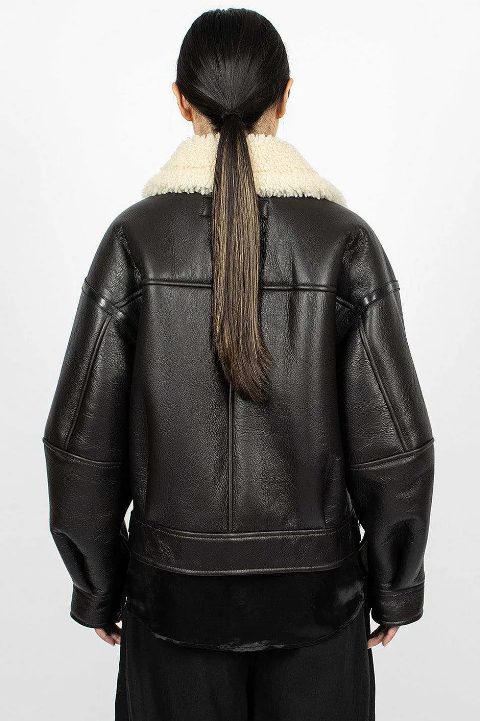Shearling Jacket Dark Brown