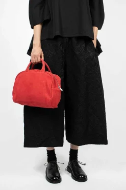 Sheepskin Handbag Red