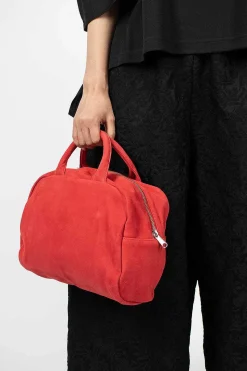 Sheepskin Handbag Red