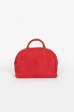 Sheepskin Handbag Red