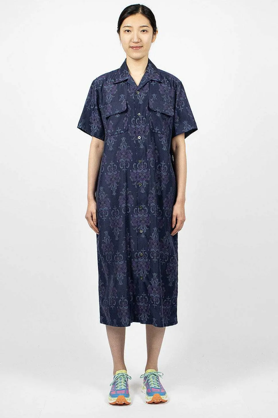 Shirt Dress Floral Navy