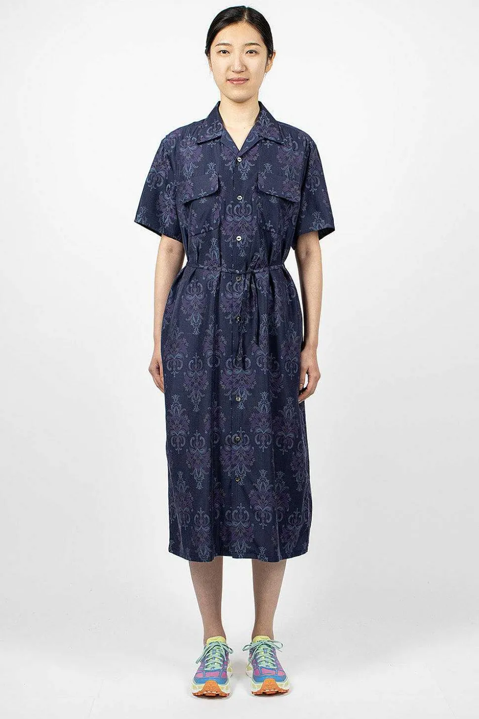 Shirt Dress Floral Navy