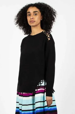 Shoulder Detail Jumper Black