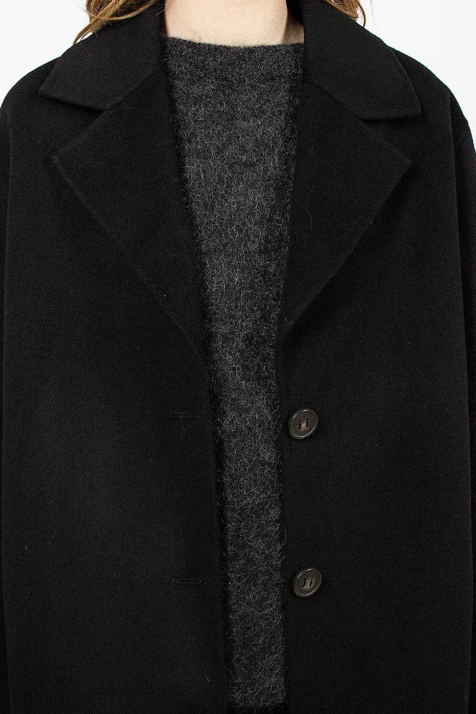 Single Breasted Coat Black