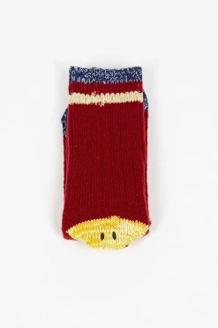 Soft Smiley Sock Red