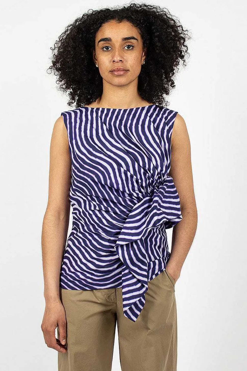 Spiral Top Purple Print