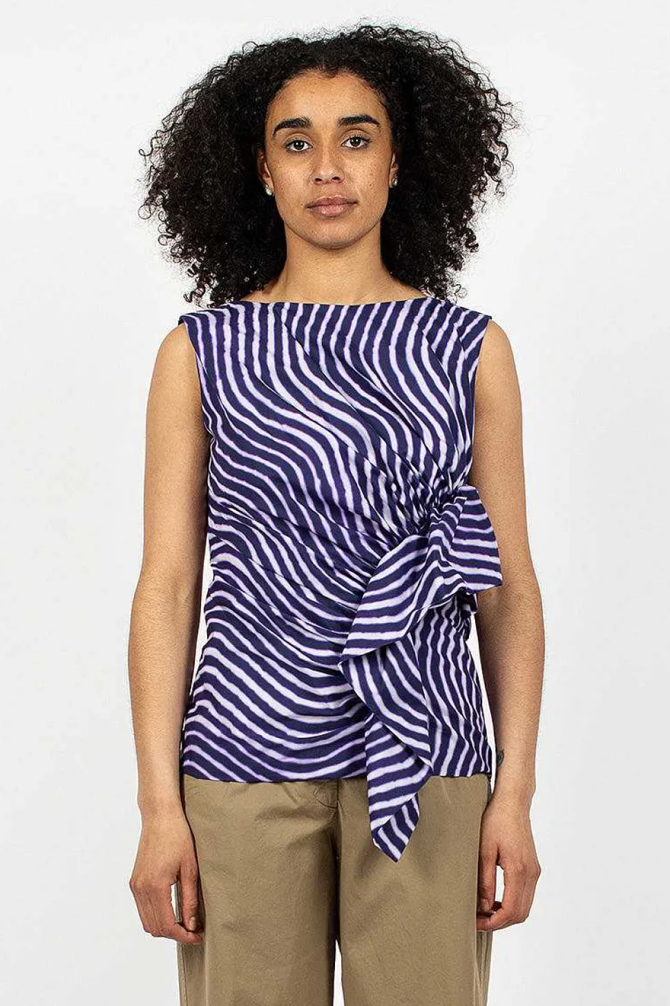 Spiral Top Purple Print