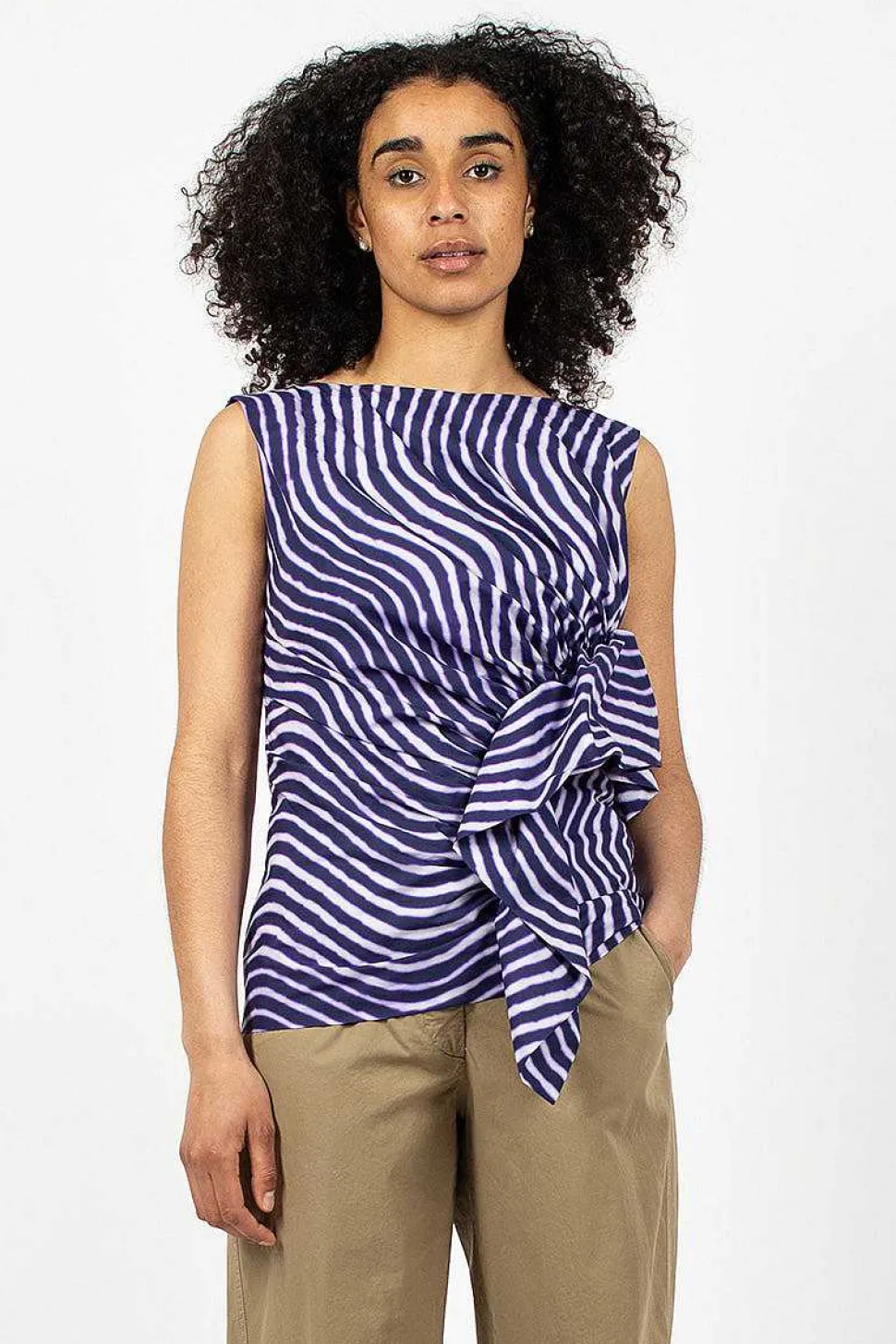 Spiral Top Purple Print