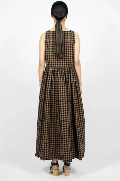 Square Neck Dress Black/Colonial