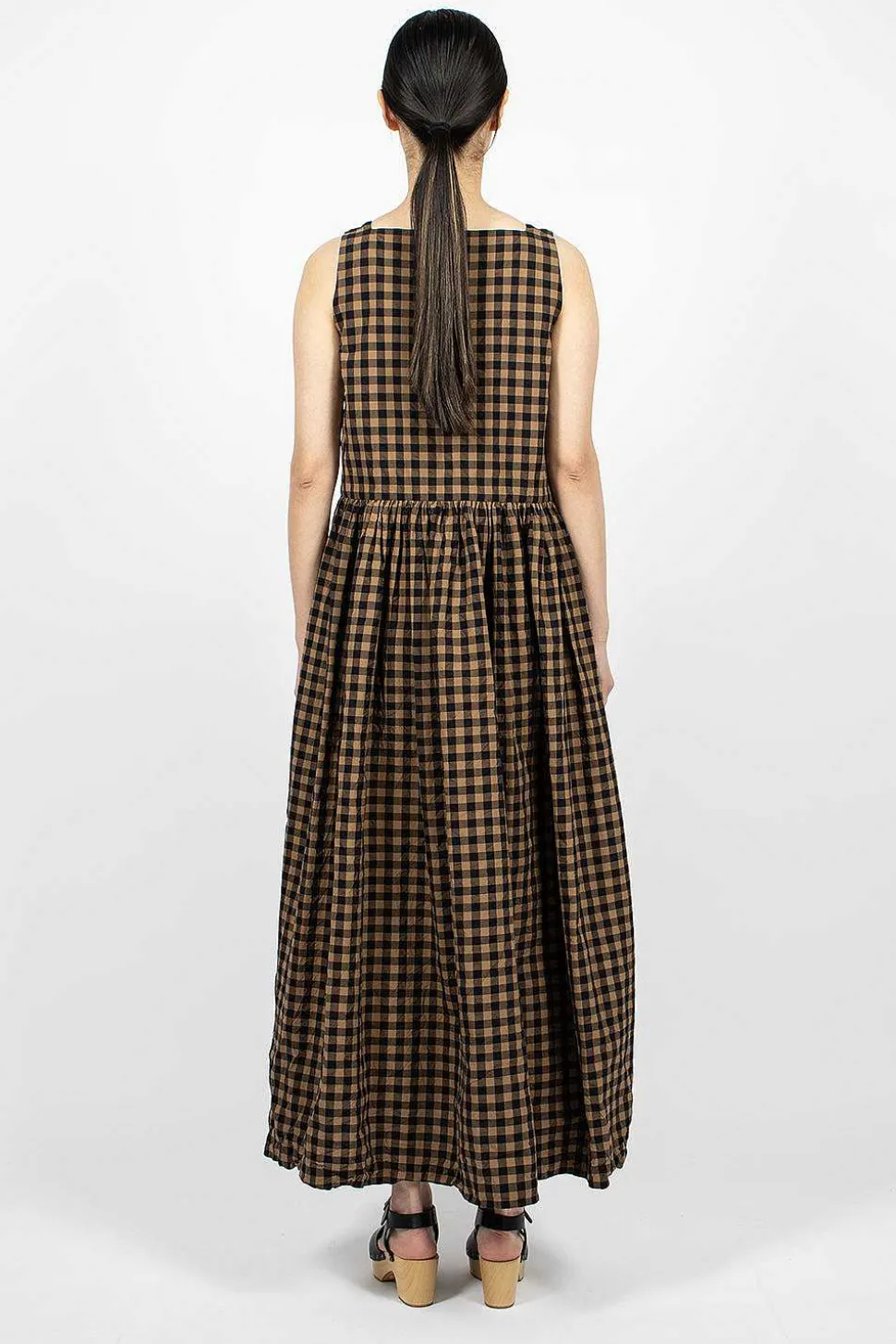 Square Neck Dress Black/Colonial