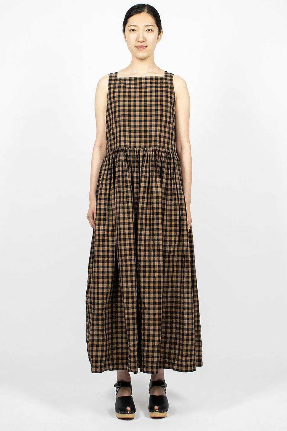 Square Neck Dress Black/Colonial