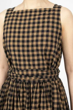 Square Neck Dress Black/Colonial