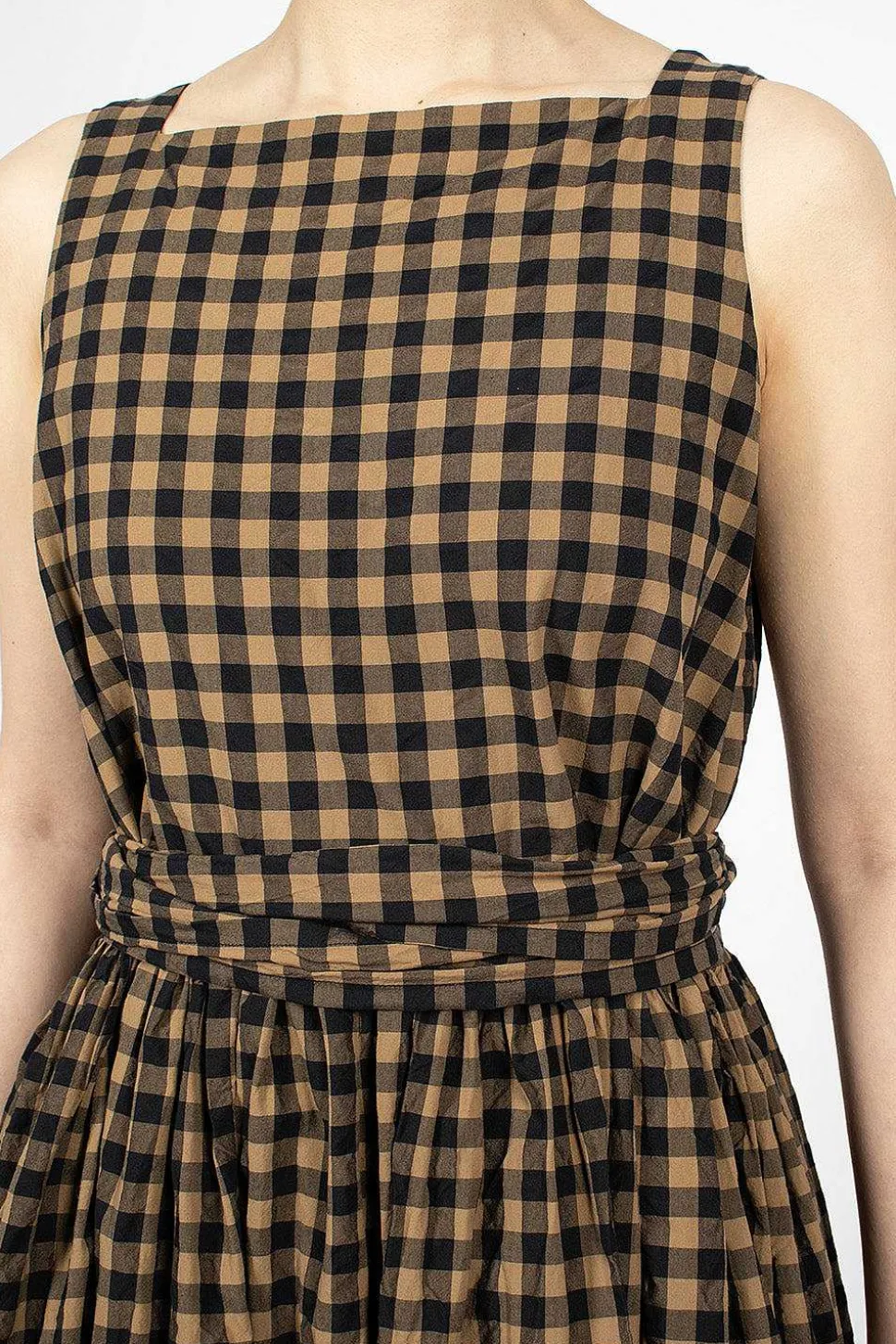 Square Neck Dress Black/Colonial