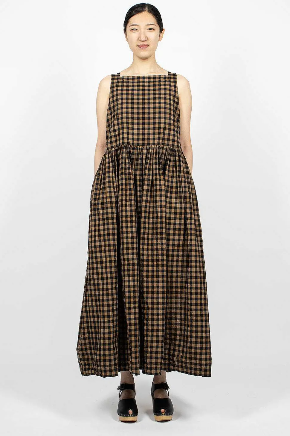 Square Neck Dress Black/Colonial