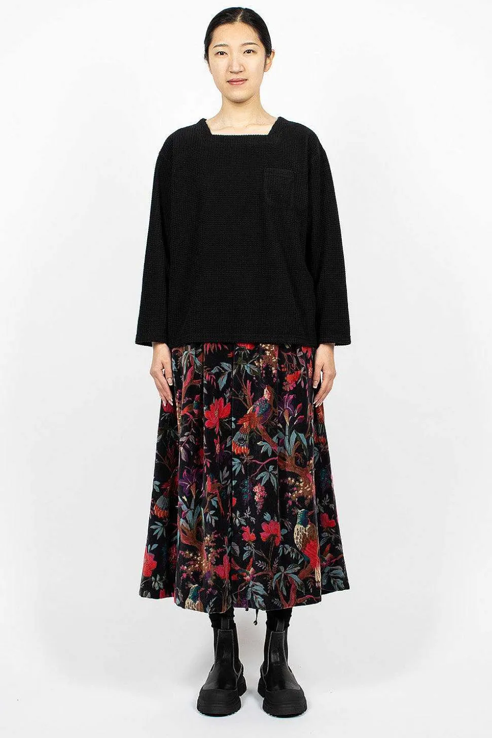 Square Neck Shirt Black