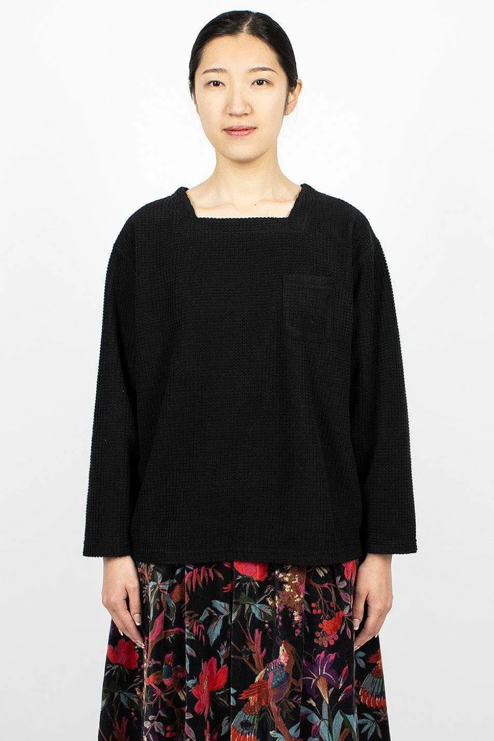 Square Neck Shirt Black